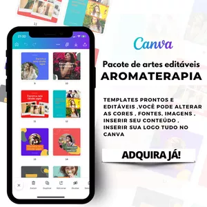 Imagem de capa para o Ebook INSTAPACK CANVA: TEMPLATES PRONTOS E EDITAVEIS DE AROMATERAPIA INSTAGRAM REDES SOCIAIS