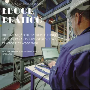 Imagem de capa para o Ebook Ebook Prático: Programando Inversores Weg com o Software WLP + bônus Guia para diagnóstico de falhas