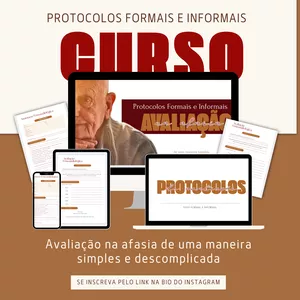 Imagem de capa para o Curso online Protocolos Formais e Informais para avaliação na Afasia (gravado)