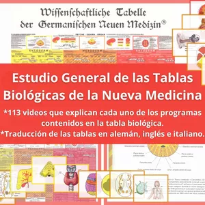 Imagen de portada para Curso online ESTUDIO GENERAL DE LAS TABLAS BIOLÓGICAS DE LA NUEVA MEDICINA GERMÁNICA