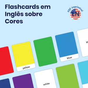 Imagem de capa para o Ebook Cores - Flashcards em Inglês