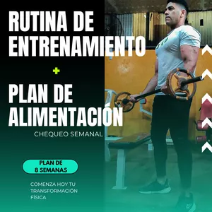 Imagen de portada para Curso online rutina de entrenamiento en pdf + plan de alimentación personalizada