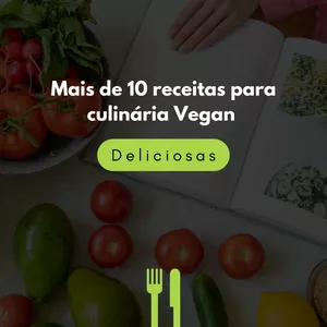 Imagem de capa para o Ebook Vegano Delicioso: Receitas Irresistíveis para Transformar sua Cozinha