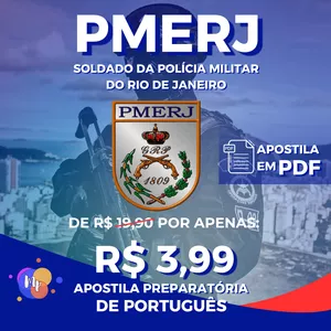 Imagem de capa para o Ebook PMERJ - APOSTILA PREPARATÓRIA DE PORTUGUÊS 