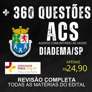 Imagem do curso DIADEMA/SP - AGENTE COMUNITÁRIO DE SAÚDE ACS