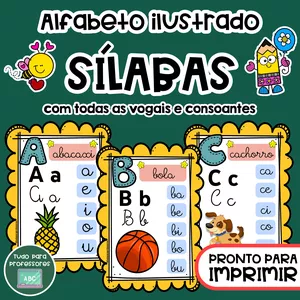 Imagem de capa para o Ebook  ALFABETO ILUSTRADO COM SÍLABAS