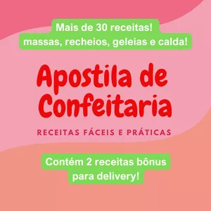 Imagem de capa para o Ebook Apostila receitas de confeitaria 
