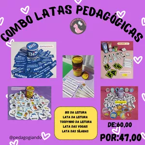 Imagem de capa para o Ebook COMBO PROMOCIONAL 1 - LATAS PEDAGÓGICAS