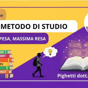 Cover image for Online course Metodo di studio: poca spesa e massima resa
