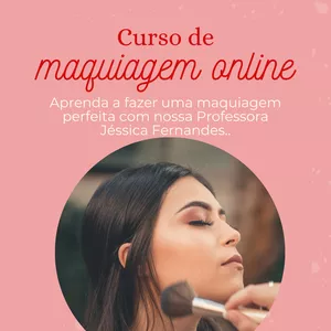 Imagem principal do produto Curso Online de Maquiagem - Professora Jéssica Fernandes - Produtor