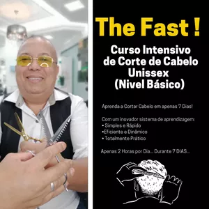 Imagem de capa para o Curso online The Fast Curso Intensivo Cortes de Cabelos Unissex (Nível Básico)