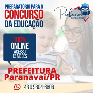Imagem de capa para o Curso online Curso Preparatório Paranavaí - Online - Concurso Educação