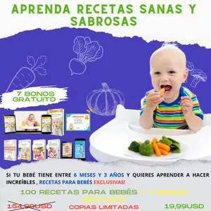 Imagen de portada para Curso online 100 recetas para bebe