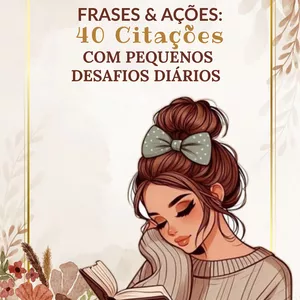 Imagem de capa para o Ebook  Frases e Ações: 40 Citações com Pequenos Desafios Diários