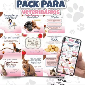 Imagem de capa para o Curso online Pack Canva Veterinário