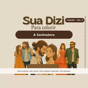 Imagem de capa para o Ebook SUA DIZI PARA COLOIR - A SONHADORA