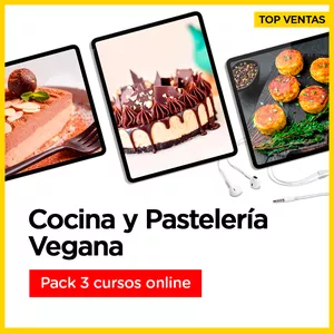 Imagen de portada para Curso online Pack Cocina y Pastelería Vegana.