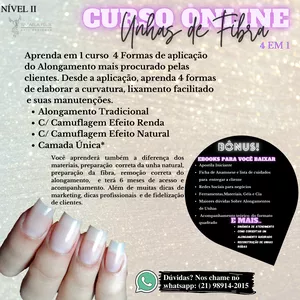 Imagem de capa para o Curso online Nível II - Unhas de Fibra 4 em 1 