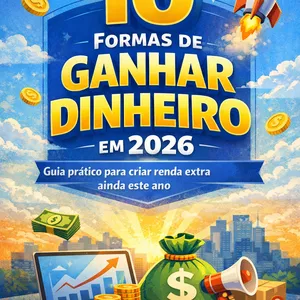 Imagem de capa para o Ebook 10 Maneiras Reais de Ganhar Dinheiro em 2026: Guia Completo