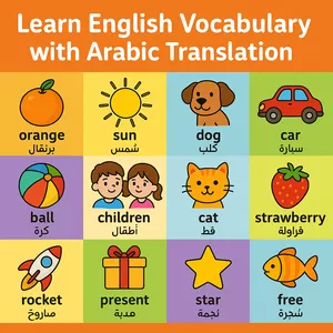 Cover image for Ebook  Learn English Vocabulary with Arabic Translation | Kids Flashbook