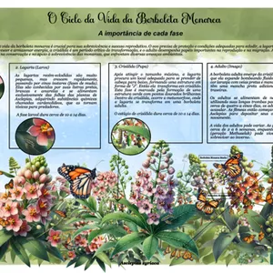 Imagem de capa para o Ebook Banner - O Fascinante Mundo das Borboletas Monarca! 