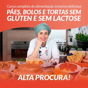 Imagem do curso Pães, bolos e tortas sem glúten e sem lactose
