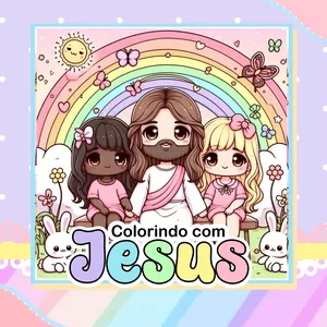 Imagem de capa para o Ebook E-book Colorindo com Jesus