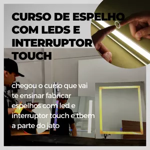 Curso curso de espelhos iluminados com LED e interruptor touch