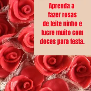 Imagem de capa para o Ebook Doces personalizados (Rosas de Leite Ninho)
