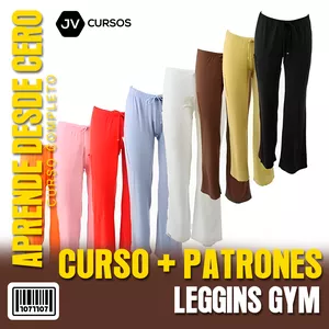 Imagen de portada para Ebook Curso Confección de Leggins Gym Pantalon + Patrones