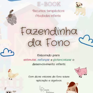 Imagem de capa para o Ebook Fazendinha da Fono - Atividades e recursos terapêuticos infantis