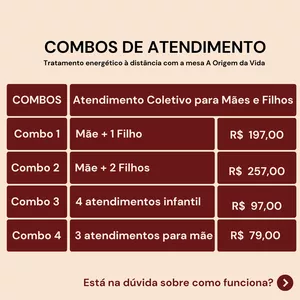 Imagem de capa para o Evento online Combo - 3 Atendimentos coletivo para mães