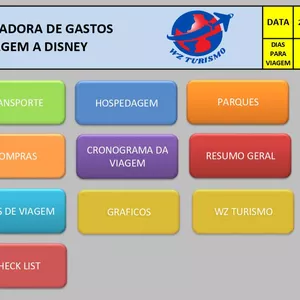 Imagem de capa para o Curso online CALCULADORA GASTOS DE VIAGENS A DISNEY