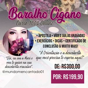 Imagem de Curso de Baralho Cigano Completo criado por Mariana Costa na hotmart