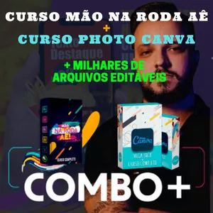 Imagem do curso Curso Completo PhotoCanva + Curso Mão Na Roda Aê + Milhares de Arquivos Editáveis - 3 em 1