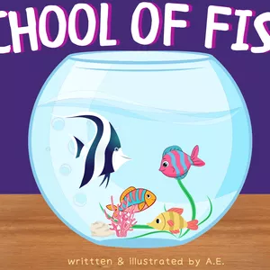 Cover image for Ebook School of Fish - Children's English Book