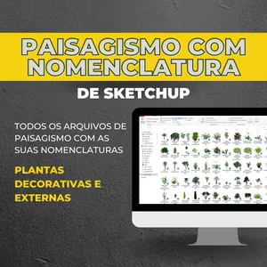Imagem de capa para o Curso online PACOTE DE VEGETAÇÃO COM NOMENCLATURA PARA SKETCHUP