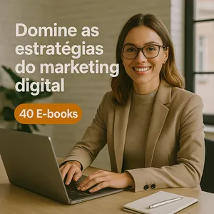 Imagem de capa para o Ebook Aprenda a vender online – Curso de Marketing Digital com 40 eBooks
