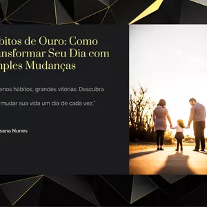 Imagem de capa para o Ebook Hábitos de Ouro: Como Transformar Seu Dia com Simples Mudanças