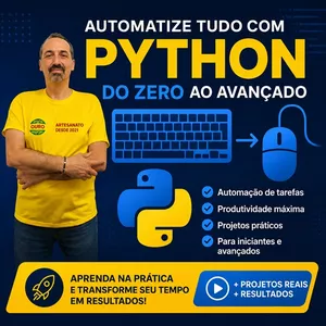 Imagem de Como Automatizar Todo Seu Trabalho ao Computador com Python criado por Mauro Gallotta na hotmart