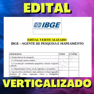 Imagem de capa para o Ebook AGENTE DE PESQUISAS E MAPEAMENTO - IBGE  2023 - Edital Verticalizado