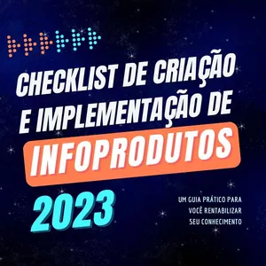 Imagem de capa para o Ebook Checklist de Criação e Implementação de Infoproduto
