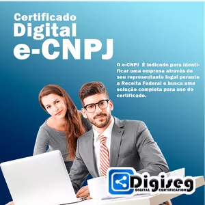 Imagem de capa para o Serviço online Certificado digital e-cnpj A1 valido por 1 ano 