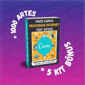 Imagem de capa para o Curso online Pack Canva Editável - Provedor Internet Top Speed +1000Artes+5KitsBônus