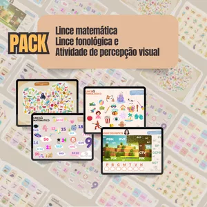 Imagem de capa para o Ebook PACK com Lince fonológico, Lince matemático e jogo de percepção visual