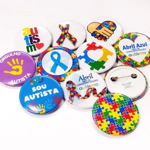 Imagem de capa para o Curso online 10 bottons Kit Autista botons autismo Campanha Conscientização bottons tamanho 3,5cm