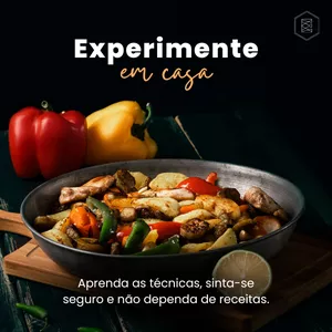 Imagem de capa para o Curso online Experimente em Casa: Aprenda cozinhando!