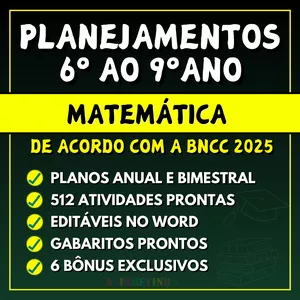 Imagem do curso MATEMÁTICA - Planejamentos do 6º ao 9º ano - BNCC 2025