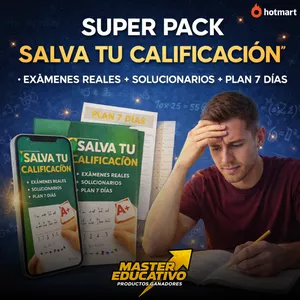 Imagen de portada para Ebook SUPER PACK “SALVA TU CALIFICACIÓN” – EXÁMENES REALES + SOLUCIONARIOS + PLAN 7 DÍAS