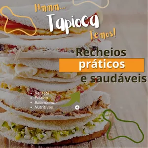 Imagem de capa para o Ebook Viva mais saudável com Tapioca - Recheios incríveis e saudáveis